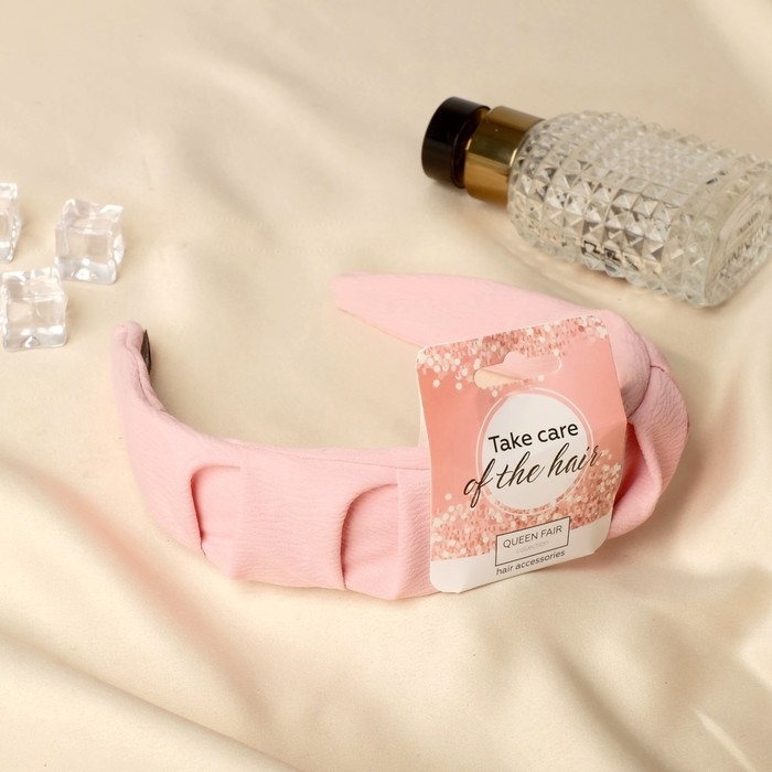 Ободок для волос Ободок для волос "Нонна" 3,5 см, розовый