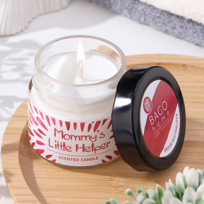 Свеча ароматическая в банке  Свеча ароматическая в банке "Малиновый десерт", совый воск, 80 г