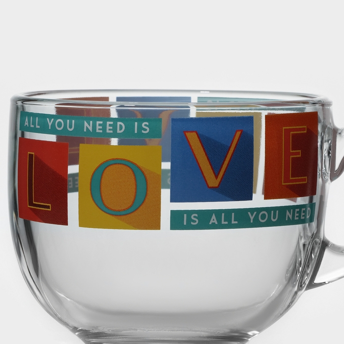 Кружка стеклянная «Джамбо», 500 мл, рисунок МИКС Кружка стеклянная «Джамбо», 500 мл, рисунок МИКС