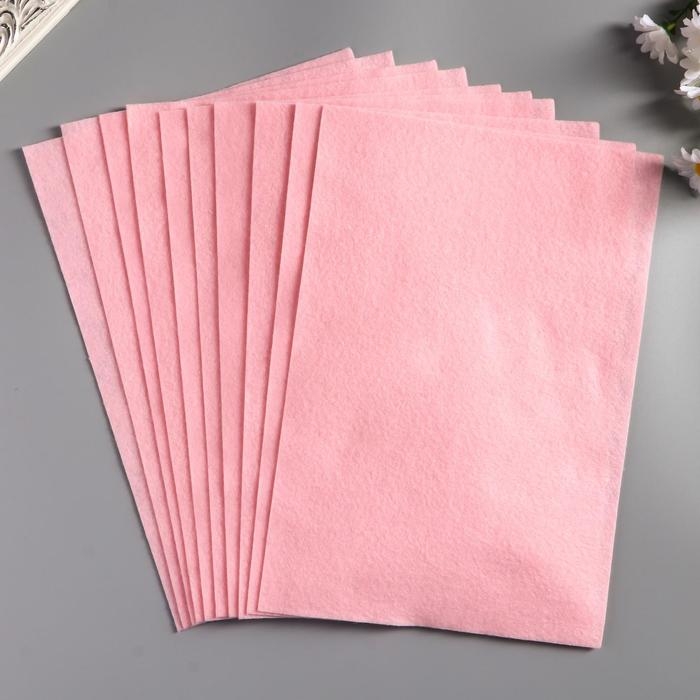 Фетр мягкий 1 мм Фетр мягкий 1 мм "Лосось" набор 10 листов формат А4