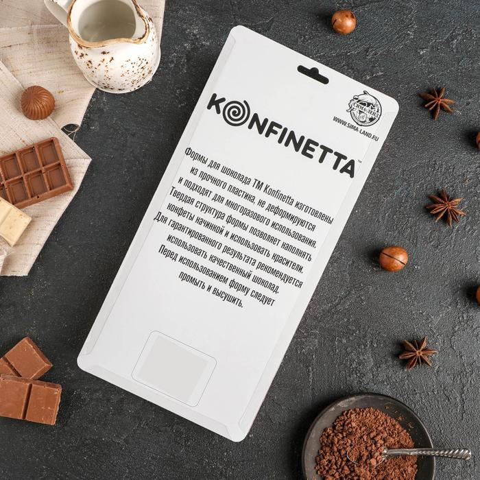 Форма для конфет и шоколада KONFINETTA «Полусфера», 28×14 см, 36 ячеек 2×1 см, цвет прозрачный