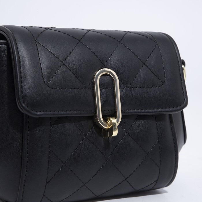 Сумка-мессенджер на клапане, цвет чёрный Сумка-мессенджер на клапане, цвет чёрный