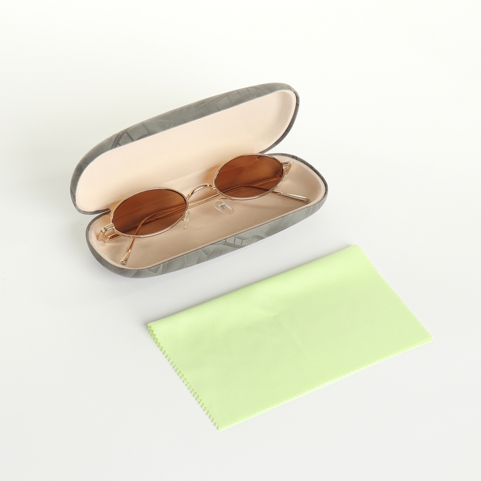 Футляр для очков на хлопушке, длина 16 см, цвет серый Футляр для очков на хлопушке, длина 16 см, цвет серый