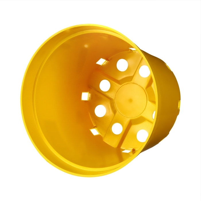 Горшок для рассады, 5 л, d = 22 см, h = 18 см, пластик, жёлтый, Greengo Горшок для рассады, 5 л, d = 22 см, h = 18 см, пластик, жёлтый, Greengo