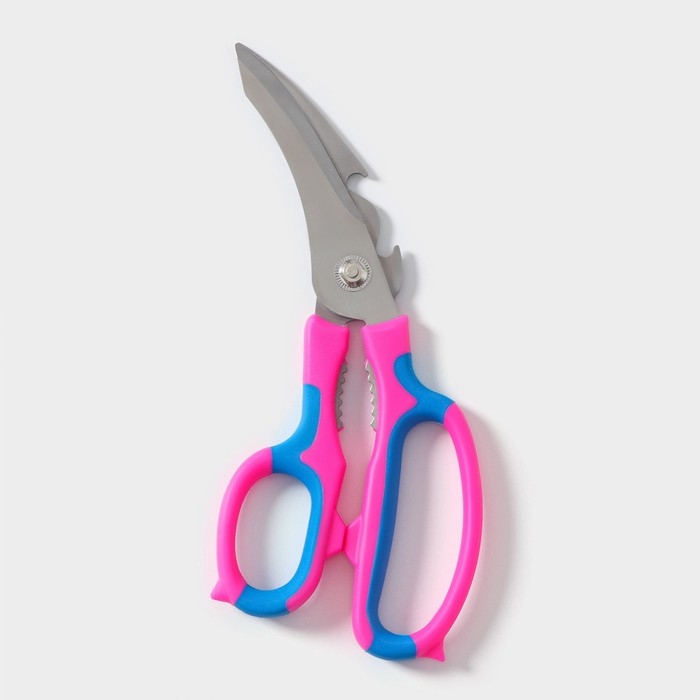 Ножницы кухонные для мяса и рыбы Доляна «Краски», 20 см, цвет МИКС Ножницы кухонные для мяса и рыбы Доляна «Краски», 20 см, цвет МИКС