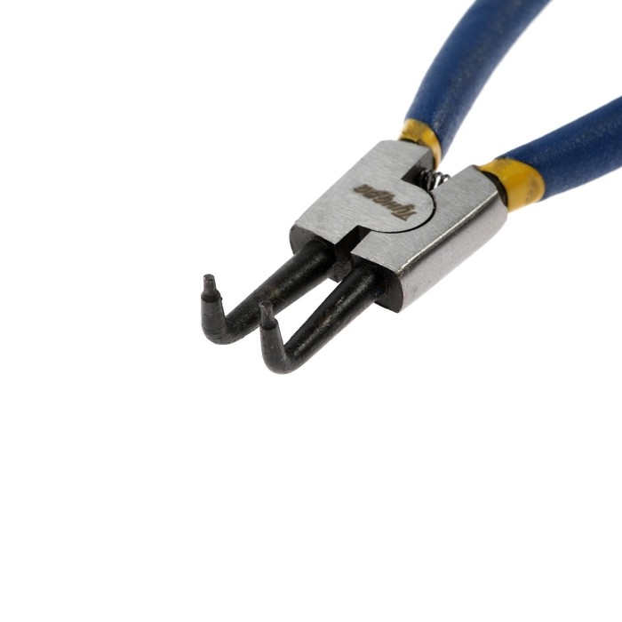 Съемник внешних стопорных колец ТУНДРА, изогнутые губки на разжим, 150 мм Съемник внешних стопорных колец ТУНДРА, изогнутые губки на разжим, 150 мм