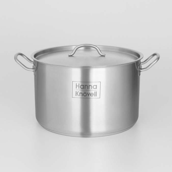 Кастрюля из нержавеющей стали Hanna Knövell с крышкой, 11 л, d=28 см, h=18 см, толщина стенки 0,8 мм, индукция Кастрюля из нержавеющей стали Hanna Knövell с крышкой, 11 л, d=28 см, h=18 см, толщина стенки 0,8 мм, индукция