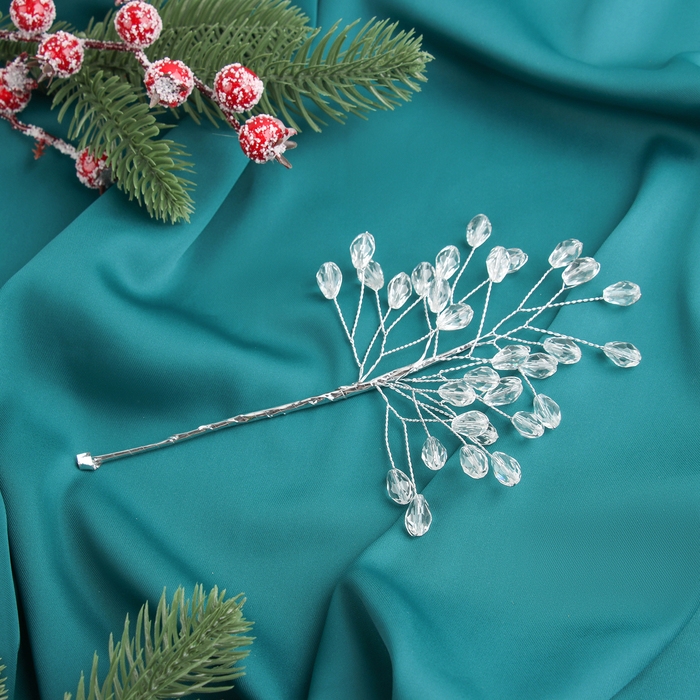 Декор  Декор "Хрустальная сказка" 16 см, овальчик прозрачный