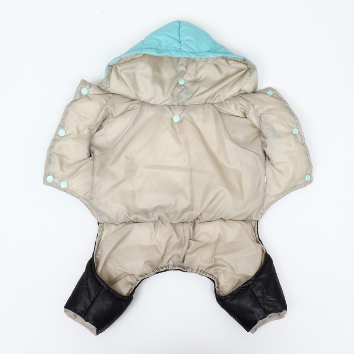 Комбинезон Комбинезон "Анорак" светоотражающий, размер 8 (ДС 19 см, ОГ 30, ОШ 22 см), чёрно-голубой