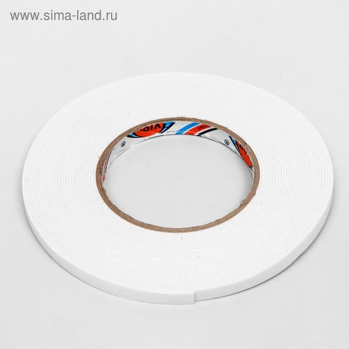 Двусторонняя клейкая лента Aviora, на вспененной основе, белая, 9 мм, 10 м Двусторонняя клейкая лента Aviora, на вспененной основе, белая, 9 мм, 10 м