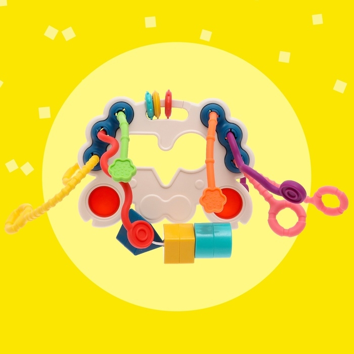 Игрушка развивающая для малышей «Крабик», тянучка с сортером Игрушка развивающая для малышей «Крабик», тянучка с сортером