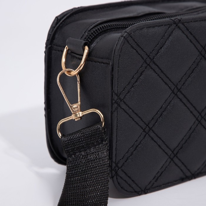 Сумка кросс-боди на молнии, цвет чёрный Сумка кросс-боди на молнии, цвет чёрный