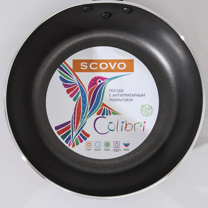 Сковорода Colibri, d=16 см, пластиковая ручка, антипригарное покрытие, цвет розовый Сковорода Colibri, d=16 см, пластиковая ручка, антипригарное покрытие, цвет розовый