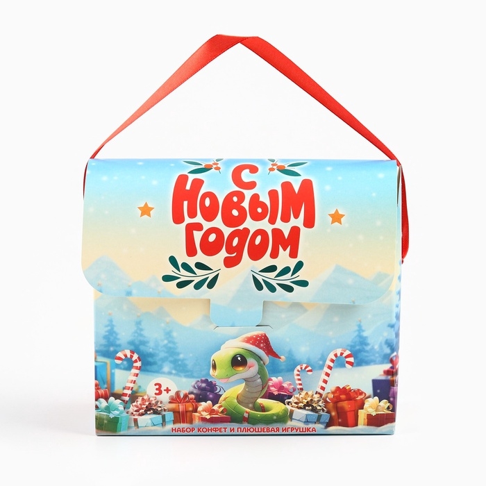 Сладкий детский новогодний подарок «С новым годом», конфеты + мягкая игрушка, 250 г Сладкий детский новогодний подарок «С новым годом», конфеты + мягкая игрушка, 250 г