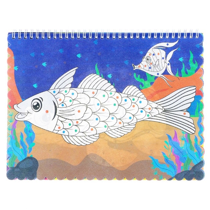 Книжка-раскраска многоразовая «Подводный мир» фломастеры 12 цв., 3D очки, бутылочка для воды Книжка-раскраска многоразовая «Подводный мир» фломастеры 12 цв., 3D очки, бутылочка для воды