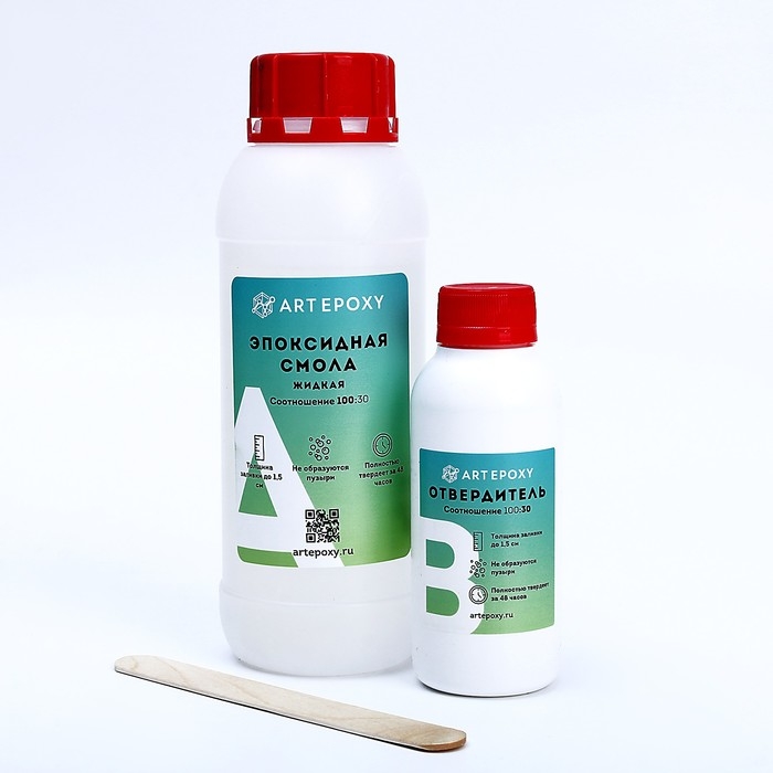 Эпоксидная смола для творчества ArtEpoxy Жидкая, 600 г Эпоксидная смола для творчества ArtEpoxy Жидкая, 600 г