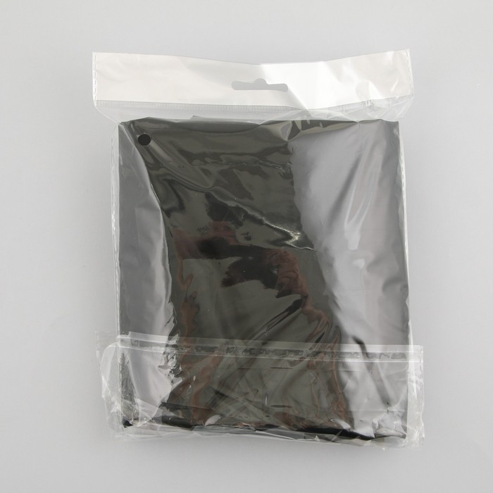 Дождевик взрослый укороченный GOOD VIBE, на кнопках, цвет чёрный, размер 42-48 Дождевик взрослый укороченный GOOD VIBE, на кнопках, цвет чёрный, размер 42-48