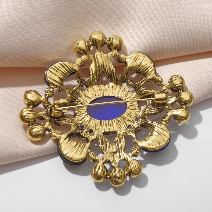 Брошь &laquo;Императрица&raquo; награда, цветная в чернёном золоте