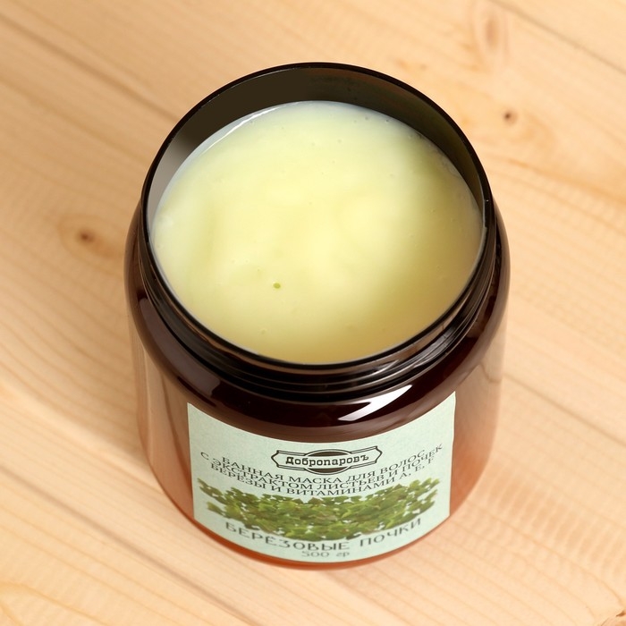 Банная маска для волос натуральная Банная маска для волос натуральная "Березовые почки" с комплексом витаминов, 500 г