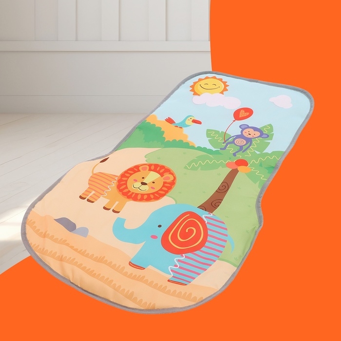 Развивающий коврик-каталка «Сафари», 2 в 1, звуковые эффекты, цвет синий Развивающий коврик-каталка «Сафари», 2 в 1, звуковые эффекты, цвет синий