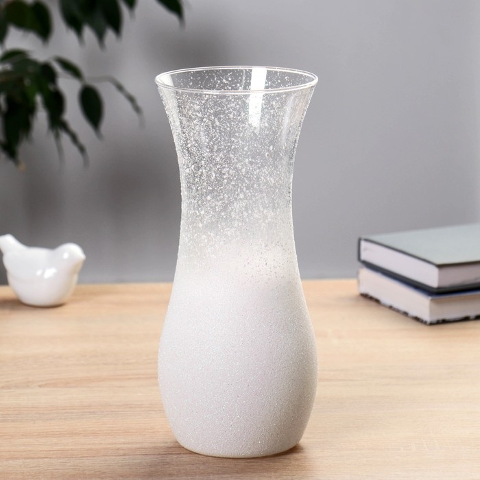 Ваза  Ваза "Иней" белый h=25,5см d=10,5см, v=1.5л