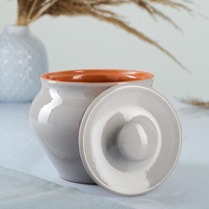 Набор  Набор "Вятская керамика Трио" 0,7лх3шт + ухват, серый