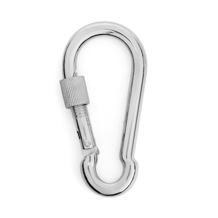 Карабин монтажный с фиксатором ТУНДРА krep, DIN5299D, 8х80 мм, оцинкованный, 1 шт. Карабин монтажный с фиксатором ТУНДРА krep, DIN5299D, 8х80 мм, оцинкованный, 1 шт.