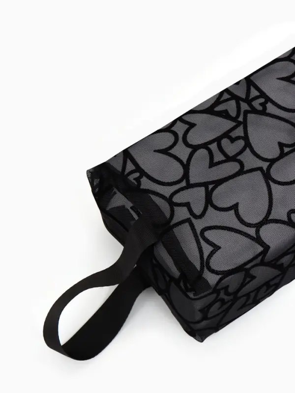 Косметичка дор Сердца 21*9,5*13, отд на молнии, черный