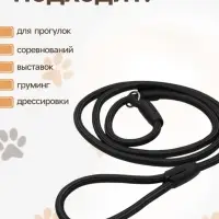 Ринговка для собак, 130&times;1 см, чёрная