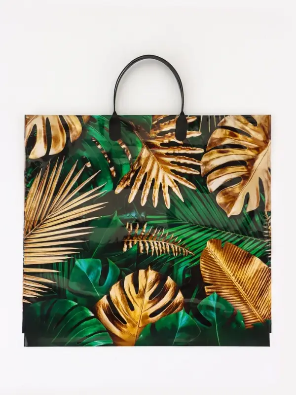 Пакет подарочный &laquo;Райский сад&raquo;, полиэтиленовый с пластиковой ручкой, 38&times;35 см, 90 мкм