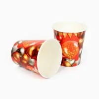 Стакан одноразовый бумажный «Воздушные шары фольга», красный 250 мл Стакан одноразовый бумажный «Воздушные шары фольга», красный 250 мл