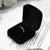 Футляр под кольцо, серьги &laquo;Квадро&raquo;, бархатный, 5.5&times;5 см, чёрный