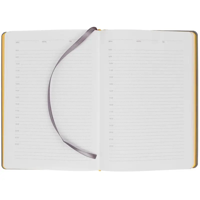 Ежедневник Spain Shall, недатированный, серый с желтым Ежедневник Spain Shall, недатированный, серый с желтым