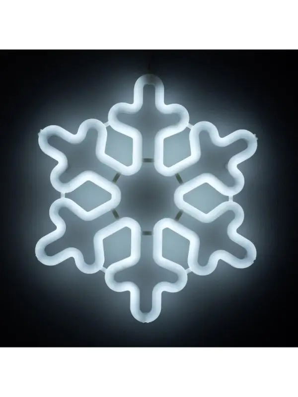 Светодиодная фигура &laquo;Снежинка&raquo; 30 см, пластик, 220 В, свечение белое