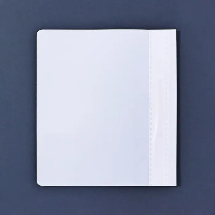 Папка-скоросшиватель Calligrata, А5, 180 мкм, с прозрачным верхом, белая