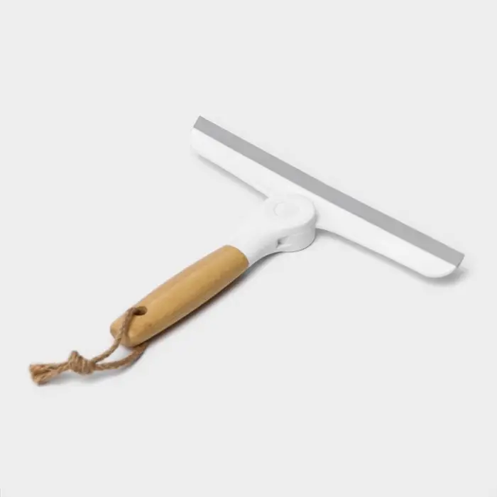 Водосгон Meli, с поворотным сгоном TRP, бамбуковая ручка, 24×20 см