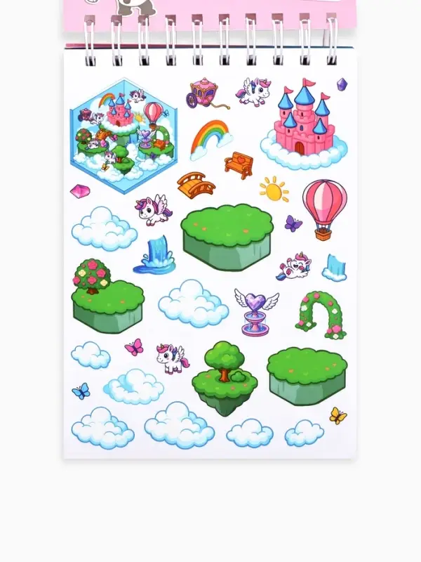 Блокнот-румбокс, А5, локации 20 л., наклейки 20 л., антистресс