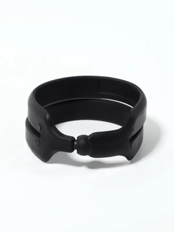 Зажим для волос «Твистер», 18.5×2.5 см, силиконовый, чёрный