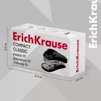 Степлер Mini №10 15 л ErichKrause Compact Classic, чёрный