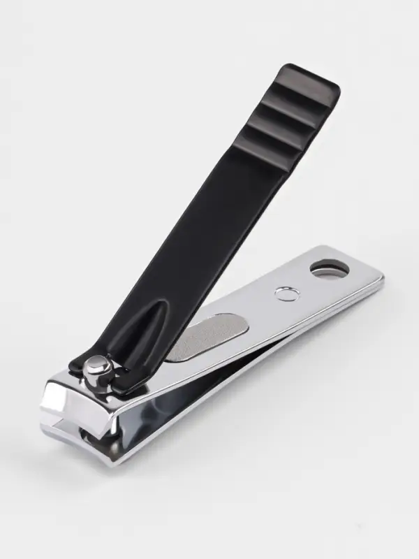 Кусачки книпсер маникюрные, 5.5 см, в коробке, цвет чёрный, серебристый