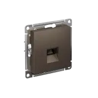 Розетка ATLASDESIGN компьютерная RJ45 механизм мокко