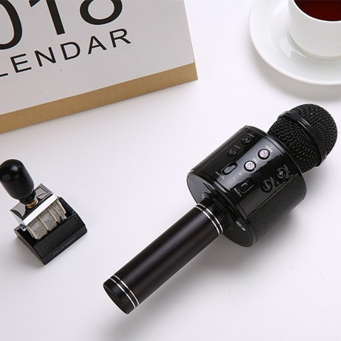 Микрофон для караоке LuazON LZZ-56, WS-858, 1800 мАч, чёрный Микрофон для караоке LuazON LZZ-56, WS-858, 1800 мАч, чёрный