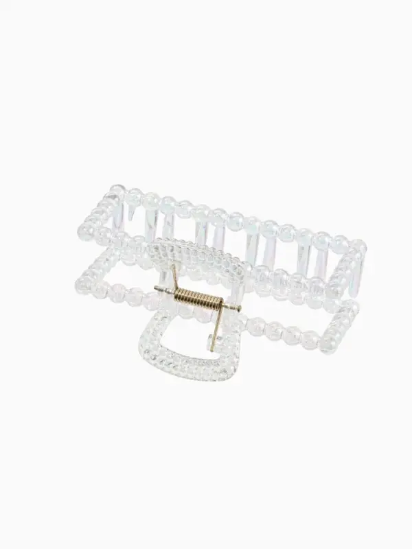 Крабик для волос &laquo;Хелен&raquo;, прямой, 9.5 см, прозрачный