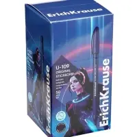 Ручка шариковая ErichKrause U-109 Original Stick&Grip, узел 1 мм, синяя