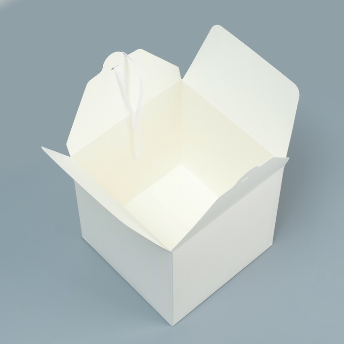 Коробка складная, белая, 21 х 21 х 21 см Коробка складная, белая, 21 х 21 х 21 см