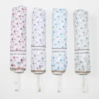 Зонт механический The flower, эпонж, 4 сложения, 8 спиц, R=48/56 см, d=96 см, МИКС