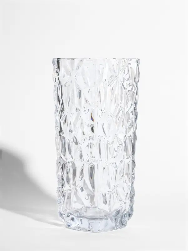 Ваза стекло настольная  Ваза стекло настольная "Эдисон" лучики, 29х12 см, прозрачный