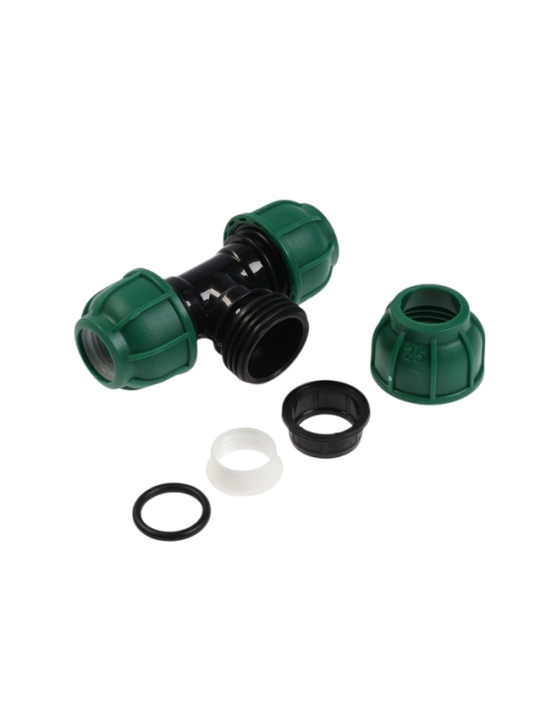 Тройник ПНД ZEIN, 25 мм, цанга