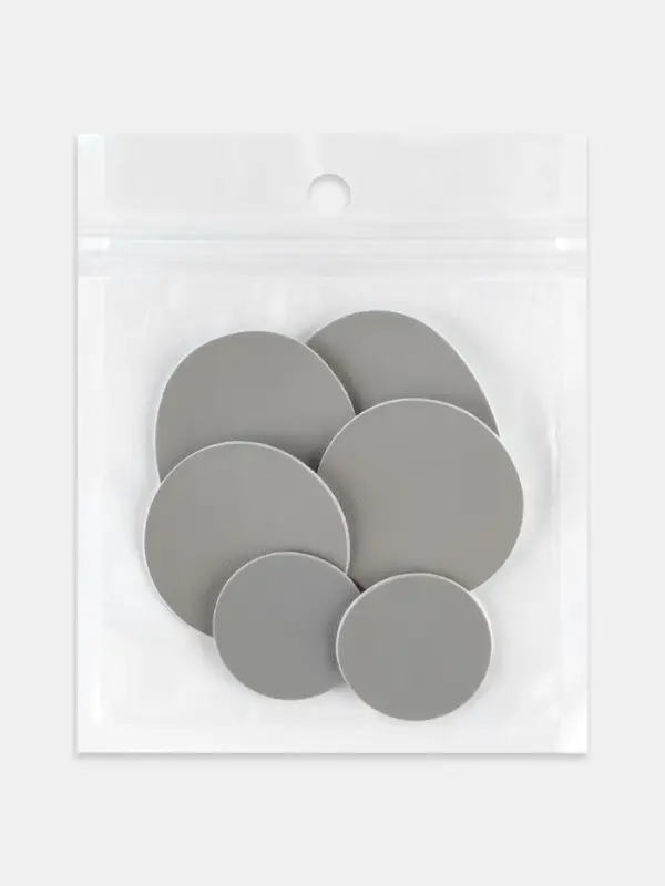 Заплатки для обуви, 6 шт., с клеевым слоем, кожзам, серые