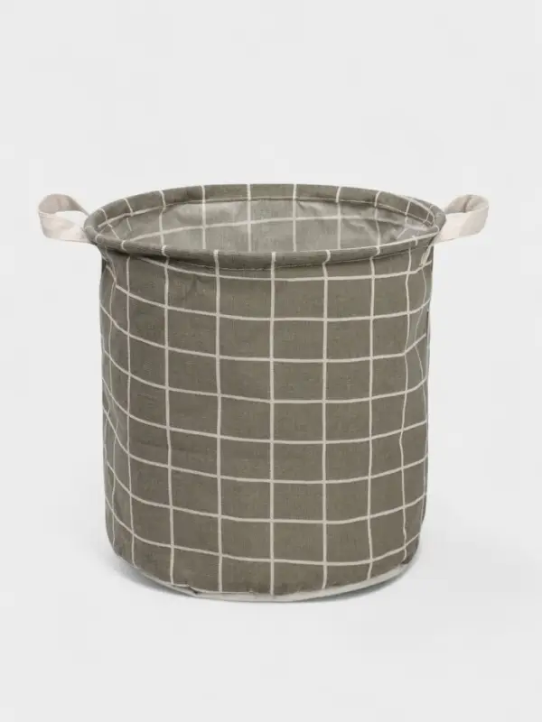 Корзина для белья Доляна &laquo;Клетка&raquo;, 30&times;30&times;30 см, серая